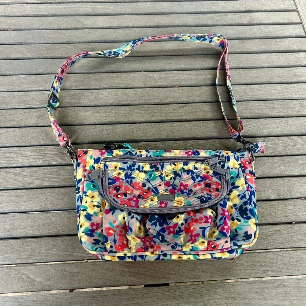 Lug Mambo Wildflower Quilted Crossbody Shoulder Bag RFID NWOT
